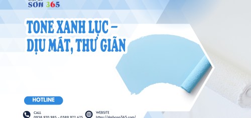 Tone xanh lục – dịu mát, thư giãn