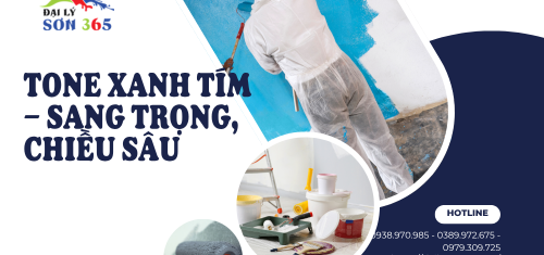 Tone xanh tím – sang trọng, chiều sâu