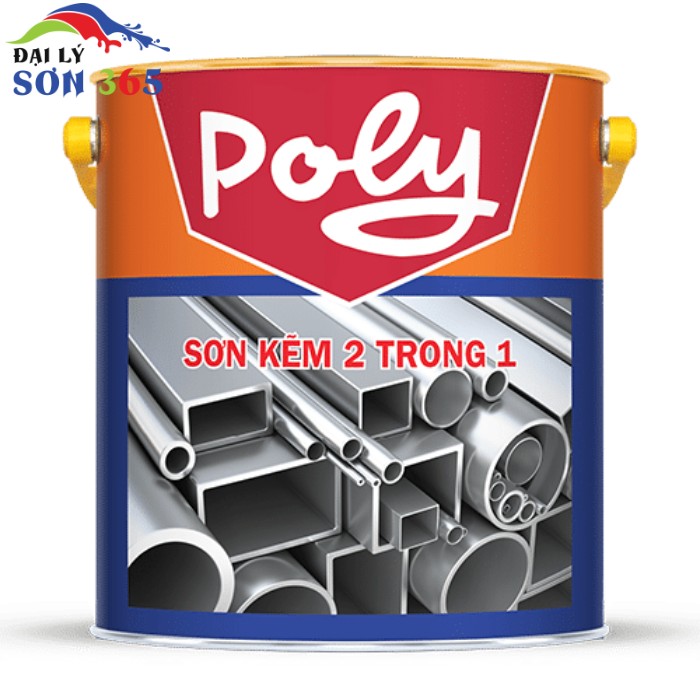 Sơn kẽm poly 2 trong 1 màu 000