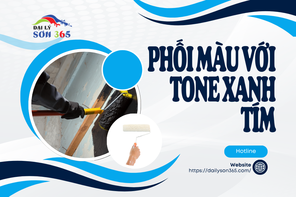 Tone xanh tím – sang trọng, chiều sâu tại đại lý sơn 365