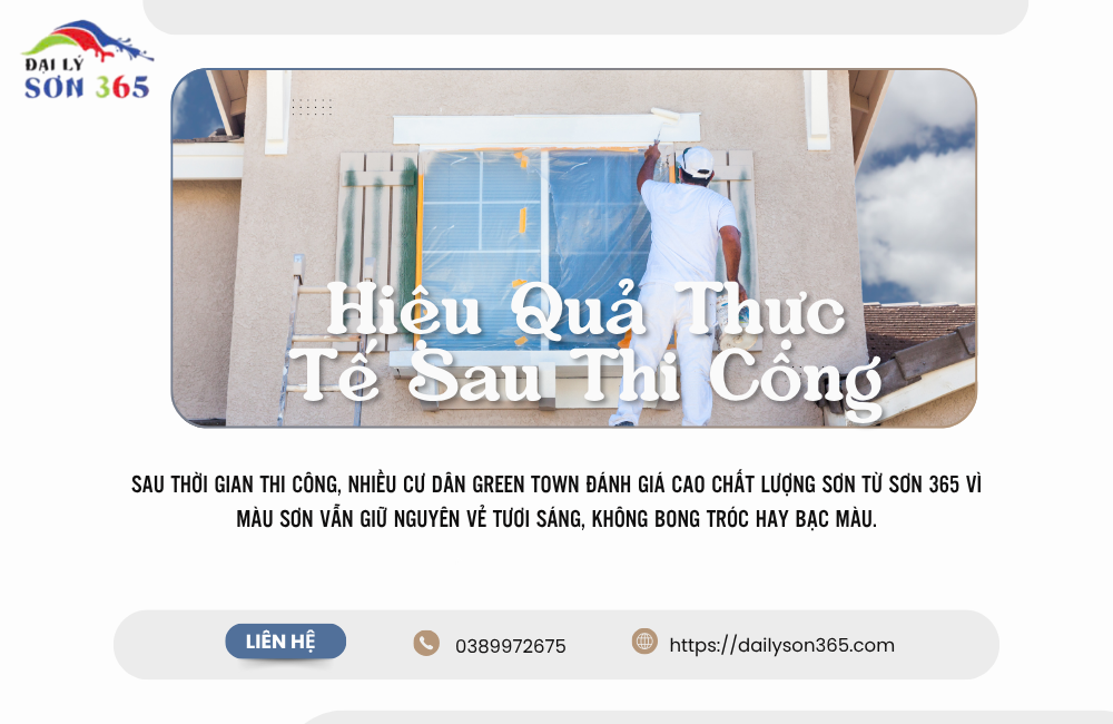 Hiệu quả thực tế sau thi công tại đại lý sơn 365