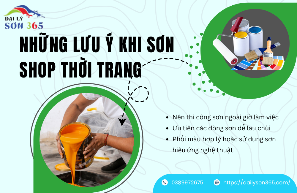 Những lưu ý khi sơn shop thời trang tại đại lý sơn 365