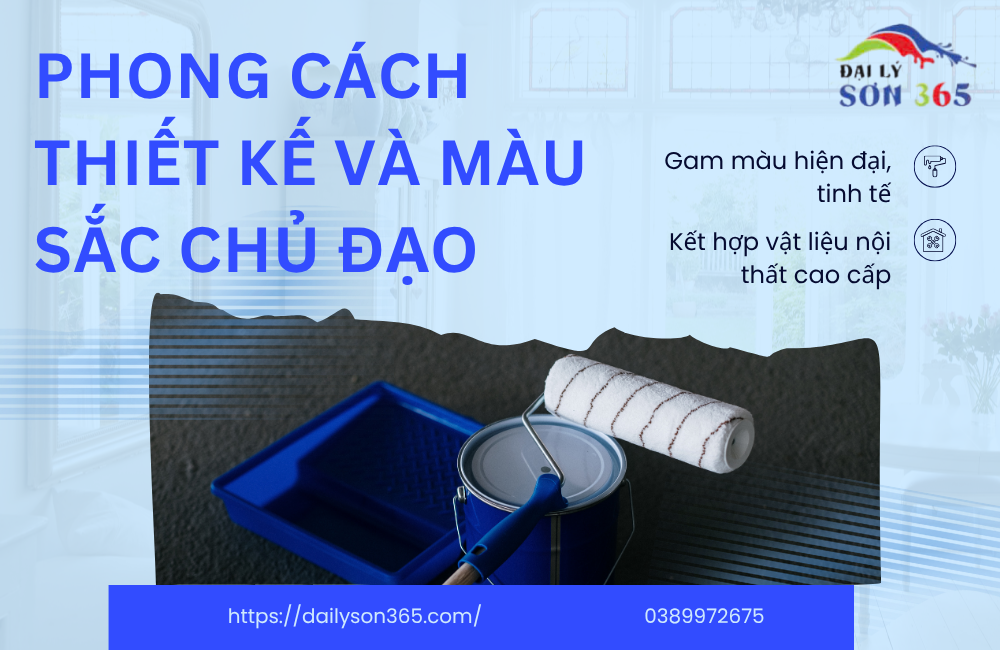 Phong cách thiết kế và màu sắc chủ đạo tại đại lý sơn 365