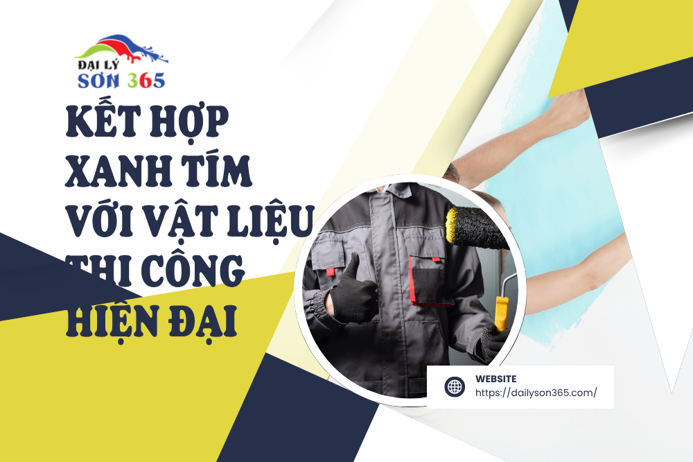 Tone xanh tím – sang trọng, chiều sâu tại đại lý sơn 365