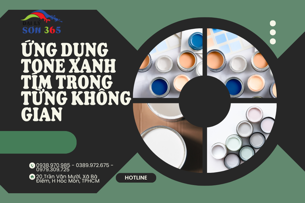 Tone xanh tím – sang trọng, chiều sâu tại đại lý sơn 365